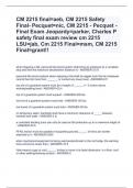 CM 2215 final=aeb, CM 2215 Safety Final- Pecquet=nic, CM 2215 - Pecquet - Final Exam Jeopardy=parker, Charles P safety final exam review cm 2215 LSU=jab, Cm 2215 Final=msm, CM 2215 Final=grant!!