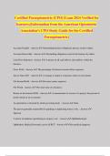 Certified Paraoptometric (CPO) Exam 2024 Verified for learners;(Information from the American Optometric Association's CPO Study Guide for the Certified Paraoptometric)