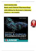 TEST BANK For Katzung's Basic and Clinical Pharmacology, 16th Edition By {Todd W. Vanderah, 2024,} Verified Chapters 1 - 66, Complete Newest Version