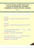 CLASS K STUDY GUIDE NFPA 96/17A  EXAM | QUESTIONS & ANSWERS  (VERIFIED) | LATEST UPDATE | GRADED  A+