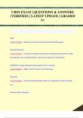 CRSS EXAM | QUESTIONS & ANSWERS  (VERIFIED) | LATEST UPDATE | GRADED  A+CRSS EXAM | QUESTIONS & ANSWERS  (VERIFIED) | LATEST UPDATE | GRADED  A+