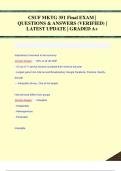 CSUF MKTG 351 FINAL EXAM |  QUESTIONS & ANSWERS (VERIFIED) |  LATEST UPDATE | GRADED A+CSUF MKTG 351 FINAL EXAM |  QUESTIONS & ANSWERS (VERIFIED) |  LATEST UPDATE | GRADED A+