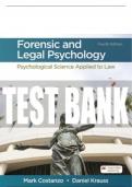 Test Bank For Forensic and Legal Psychology - Fourth Edition ©2021 All Chapters - 9781319352172