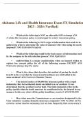 Alabama Life and Health Insurance Exam FX Simulation Questions and Answers | Verified 