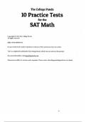 THE COLLEGE PANDA : 10 EXAMS WITH ANSWERS FOR THE SAT MATH LATEST UPDATE