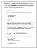 Maternal Child Nursing 5th Edition by McKinney- ISBN- 978-0323401708 TEST BANK  Chapter 30: The High-Risk Newborn: Acquired and Congenital Conditions Verified 2024 Practice Questions and 100% Correct Answers with Explanations for Exam Preparation, Graded 