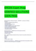 UPDATED 2024 KPEERI Exam Prep VERIFIED SOLUTIONS 100% PASS