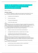 CLINICAL REASONING CASES IN NURSING 7TH EDITION HARDING SNYDER TESTBANK  QUESTIONS AND ANSWERS Chapter 1.Perfusion MULTIPLE CHOICE  1. The nurse is explaining to a student nurse about impaired central perfusion. The nurse  knows the student understands th