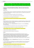 TEST BANK - PSYCHIATRIC MENTAL HEALTH NURSING BY MARY TOWNSEND (9TH EDITION) Chapter 02. Mental Health/Mental Illness: Historical and Theoretical Concepts