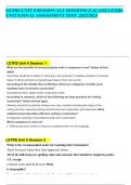 LETRS UNIT 8 SESSION ALL SESSIONS [1-6] AND LETRS  UNIT 8 FINAL ASSESSMENT TEST ,2022/2023 LETRS Unit 8 Session 1  What are the benefits of having students write in response to text? Select all that  apply.  It prompts students to reflect on what they hav