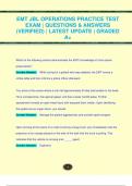 EMT JBL OPERATIONS PRACTICE TEST EXAM | QUESTIONS & ANSWERS  (VERIFIED) | LATEST UPDATE | GRADED  A+EMT JBL OPERATIONS PRACTICE TEST EXAM | QUESTIONS & ANSWERS  (VERIFIED) | LATEST UPDATE | GRADED  A+