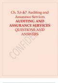 Ch. 5,6 &7 Auditing and Assurance Services Ch. 5,6 &7 Auditing and Assurance Services