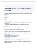 CMN 568 - Unit 6 Exam with complete solutions- Graded A