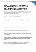  BIOD 171 PORTAGE LEARNING FINAL EXAM REVIEW 2024