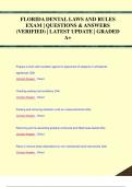 FLORIDA DENTAL HYGIENE LAWS &  RULES EXAM | QUESTIONS & ANSWERS  (VERIFIED) | LATEST UPDATE | GRADED  AFLORIDA DENTAL HYGIENE LAWS &  RULES EXAM | QUESTIONS & ANSWERS  (VERIFIED) | LATEST UPDATE | GRADED  A