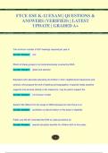 FTCE ESE K-12 EXAM | QUESTIONS &  ANSWERS (VERIFIED) | LATEST  UPDATE | GRADED A+FTCE ESE K-12 EXAM | QUESTIONS &  ANSWERS (VERIFIED) | LATEST  UPDATE | GRADED A+