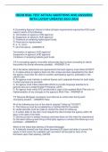 HECM REAL TEST ACTUAL QUESTIONS AND ANSWERS  WITH LATEST UPDATES 2023-2024 A Counseling Agency's failure to follow all basic requirements required by HUD could  result in which of the following: A. Termination of agency's HUD approval B. Suspension 