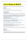 {Answered} Unit 5 Midterm MN576 Questions with latest solutions |Which HPV types are most often associated with cervical and anogenital cancer? 1)1, 2, and 3 2)6 and 11 3)16 and 18 4)22 and 24