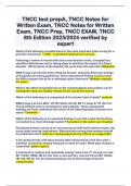 TNCC test prepA, TNCC Notes for Written Exam, TNCC Notes for Written Exam, TNCC Prep, TNCC EXAM, TNCC latest Edition 2023/2024 verified by expert