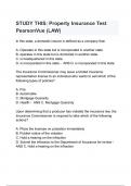 STUDY THIS: Property Insurance Test Pearson Vue (LAW)#PL/ Exam Questions with correct Answers 2024/2025( A+ GRADED 100% VERIFIED).