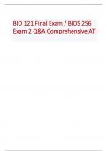 BIO 121 Final Exam / BIOS 256 Exam 2 Q&A Comprehensive ATI                            What are the 4 characteristics of life? - CORRECT ANSWER-1. Energy  2. Development/Growth 3. Reproduction  4. Population/Evolving    What is the difference between Proka