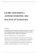 LJU4801 ASSIGNMENT 2 ANSWERS SEMESTER 1 2024 DUE DATE 25th MARCH 2024