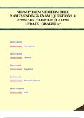NR 565 PHARM MIDTERM DRUG  NAMES/ENDINGS EXAM | QUESTIONS &  ANSWERS (VERIFIED) | LATEST  UPDATE | GRADED A+NR 565 PHARM MIDTERM DRUG  NAMES/ENDINGS EXAM | QUESTIONS &  ANSWERS (VERIFIED) | LATEST  UPDATE | GRADED A+