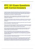 PFC 101 Exam Questions with Correct Answers