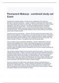 Permanent Makeup - combined study set Exam 2024