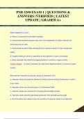 PNB 2250 EXAM 1 | QUESTIONS &  ANSWERS (VERIFIED) | LATEST  UPDATE | GRADED A+PNB 2250 EXAM 1 | QUESTIONS &  ANSWERS (VERIFIED) | LATEST  UPDATE | GRADED A+
