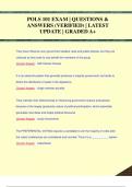 POLS 101 EXAM | QUESTIONS &  ANSWERS (VERIFIED) | LATEST  UPDATE | GRADED A+POLS 101 EXAM | QUESTIONS &  ANSWERS (VERIFIED) | LATEST  UPDATE | GRADED A+