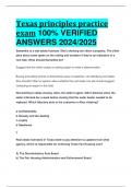 BEST ANSWERS Texas principles practice exam 100% VERIFIED  ANSWERS 2024/2025