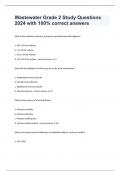 Wastewater Grade 2 Study Questions 2024 with 100% correct answers