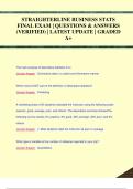 STRAIGHTERLINE BUSINESS STATS  FINAL EXAM | QUESTIONS & ANSWERS  (VERIFISTRAIGHTERLINE BUSINESS STATS  FINAL EXAM | QUESTIONS & ANSWERS  (VERIFIED) | LATEST UPDATE | GRADED  A+ED) | LATEST UPDATE | GRADED  A+