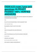 BEST REVIEW FNDH 620 exam 3 pop quiz questions ALREADY  PASSED 100% VERFIED  ANSWERS