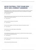 NFHS FOOTBALL TEST EXAM 2024 WITH 100% CORRECT ANSWERS