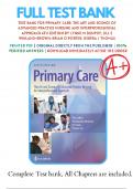 Test Bank for Primary Care: The Art and Science of Advanced Practice Nursing and Interprofessional Approach 6th Edition Dunphy | 9781719644655 | Chapter 1-88 |All Chapters with Answers and Rationals ...........@Recommended                        