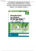 Test Bank Introduction to Clinical Pharmacology 10th Edition Visovsky,Complete Test Bank