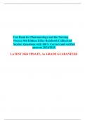 Test Bank for Pharmacology and the Nursing Process 9th Edition Lilley Rainforth CollinsAnd Snyder. Questions with 100% Correct and verified answers 2024/2025.  LATEST 2024 UPDATE, A+ GRADE GUARANTEED