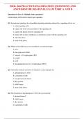 BIOL 266 PRACTICE EXAMINATION QUESTIONS AND ANSWERS FOR 2024 FINAL EXAM PART A AND B