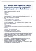 CSET Multiple Subjects Subtest 3: Physical Education, Human development, Visual & performing arts with verified solutions | Latest 2024/2025