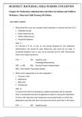 Maternal Child Nursing 5th Edition by McKinney- ISBN- 978-0323401708 TEST BANK  Chapter 38: Medication Administration and Safety for Infants and Children Verified 2024 Practice Questions and 100% Correct Answers with Explanations for Exam Preparation, Gra