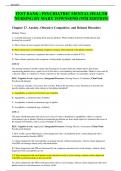 TEST BANK - PSYCHIATRIC MENTAL HEALTH NURSING BY MARY TOWNSEND (9TH EDITION) Chapter 27. Anxiety, Obsessive-Compulsive, and Related Disorders