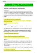 TEST BANK - PSYCHIATRIC MENTAL HEALTH NURSING BY MARY TOWNSEND (9TH EDITION) Chapter 28: Trauma and Stressor-Related Disorders