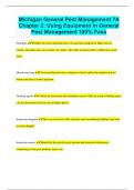 Michigan General Pest Management 7A Chapter 2: Using Equipment in General  Pest Management 100% Pass