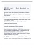 MIE 305 Exam 3 – Book Questions and Answers