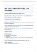 MIE 305 EXAM 2 QUESTIONS AND ANSWERS- GRADED A