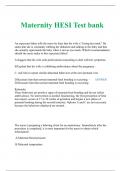 Maternity HESI Test bank 2023/2024