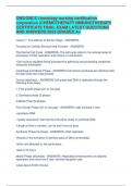 ONS/ONCC (oncology nursing certification  corporation )CHEMOTHERAPY IMMUNOTHERAPY  CERTIFICATE FINAL EXAM LATEST QUESTIONS  AND ANSWERS 2023 GRADED A+ Lesson 1: Foundations to Set the Stage - ANSWERS- Focusing on Cellular Structure and Function - ANSWERS-