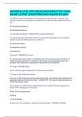 PEARSON VUE LIFE INSURANCE PRACTICE FINAL  EXAM LATEST QUESTIONS AND ANSWERS 2023 P wants to name her husband as the beneficiary of her life policy. However, she  wishes to retain all of the rights of ownership. P should have her husband named as  the: A.